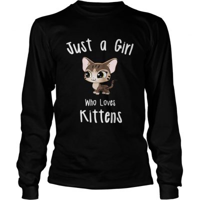 Just A Girl Who Loves Kittens longsleeve tee