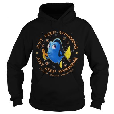 Just keep swimming multiple sclerosis awareness hoodie