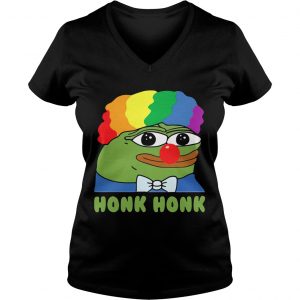 LGBT Clown Pepe Honk Honk Ladies Vneck