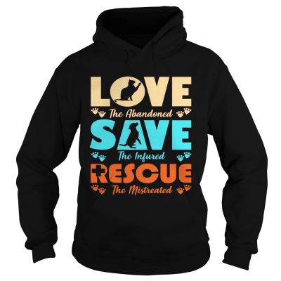 Love Save Rescue Dog Cat Animals Support Men Women Hoodie