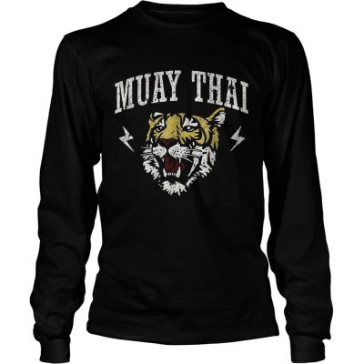 Martial Arts Muay Thai Tiger Kickboxing longsleeve tee