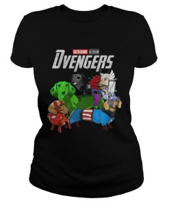 Marvel Avenger Endgame Dvengers Dachshund ladies tee