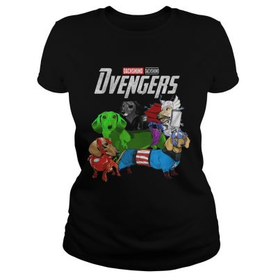 Marvel Avenger Endgame Dvengers Dachshund ladies tee