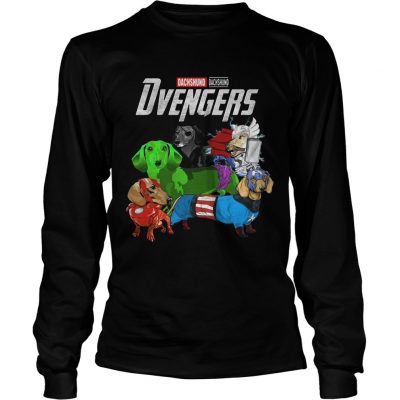 Marvel Avenger Endgame Dvengers Dachshund longsleeve tee