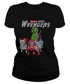 Marvel Avengers Weimaraner Wvengers ladies tee