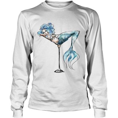 Mermaid and cocktail glass longsleeve tee