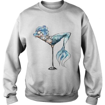 Mermaid and cocktail glass sweatshirt