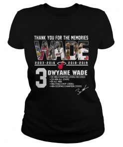 Miami Heat Dwyane Wade Thank You For The Memories ladies tee