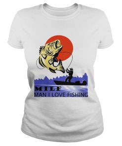 Mife Man I Love Fishing White Version ladies tee