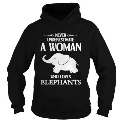 Never underestimate a woman who loves elephants hoodie