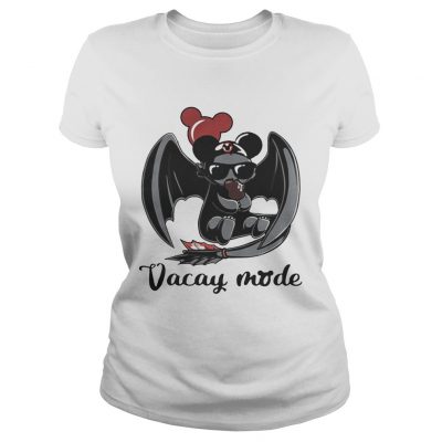 Night Fury Toothless vacay mode balloon mickey mouse ladies tee