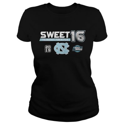 North Carolina Tar Heels 2019 NCAA Basketball Tournament March Madness Sweet 16 ladies tee