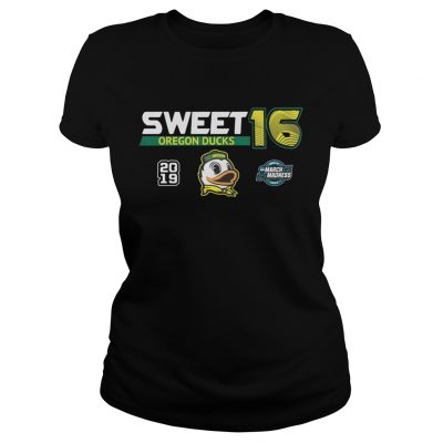 Oregon Ducks 2019 NCAA Basketball Tournament March Madness Sweet 16 ladies tee