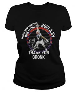 Patriots Thank You Gronk 3k Super bowl champions ladies tee