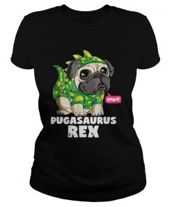 Pugasaurus Rex ladies tee