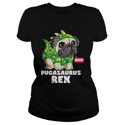 Pugasaurus Rex ladies tee