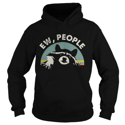 Raccoon ew people retro hoodie