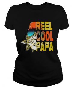 Reel cool papa fishing ladies tee