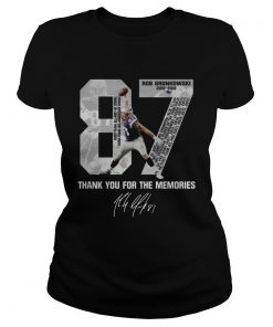 Rob Gronkowski 87 Thank you for the memories signature ladies tee