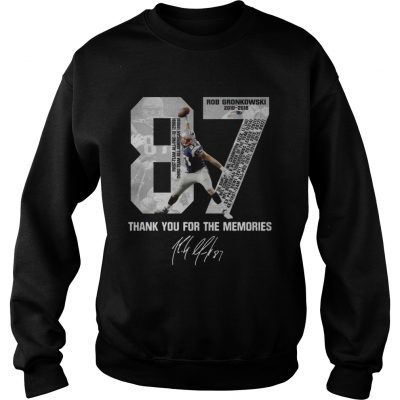 Rob Gronkowski 87 Thank you for the memories signature sweatshirt