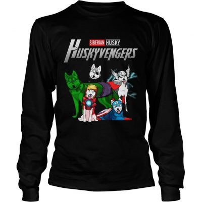 Siberian Husky Huskyvengers Avengers Endgame longsleeve tee