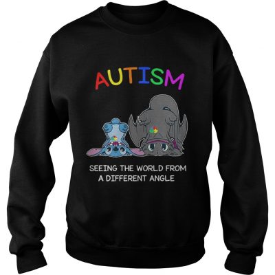 Stitch and Toothless Autism seeing the world from a different angle sweatshirt