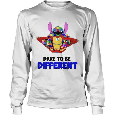 Stitch and iron dare to be different autism longsleeve tee