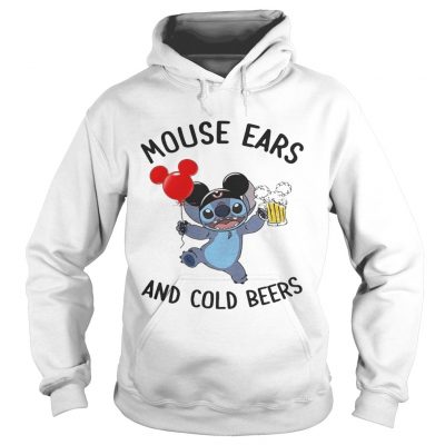 Stitch mouse ears and cold beers hoodie