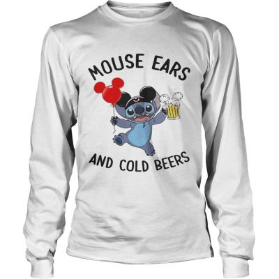 Stitch mouse ears and cold beers longsleeve tee