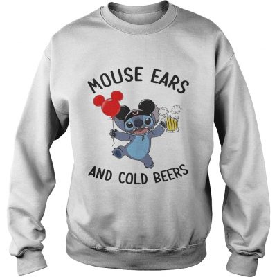 Stitch mouse ears and cold beers sweatshirt