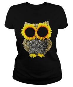 Sunflower owl ladies tee