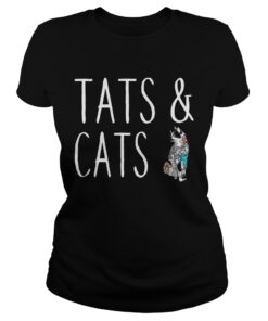 Tats and cats tattoo ladies tee