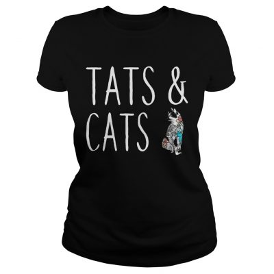 Tats and cats tattoo ladies tee