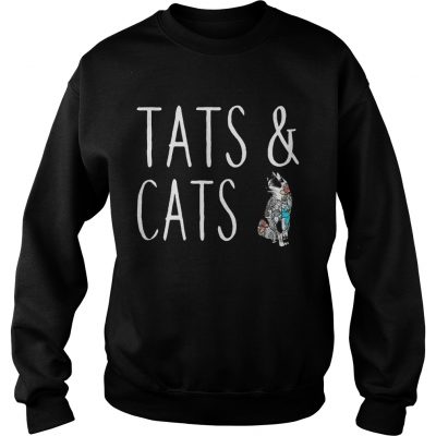 Tats and cats tattoo sweatshirt