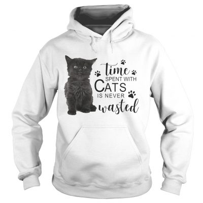 Time spent with cats is never wasted hoodie