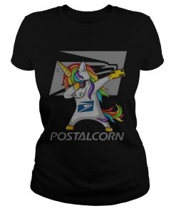 Unicorn Dabbing postalcrn ladies tee