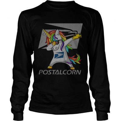 Unicorn Dabbing postalcrn longsleeve tee