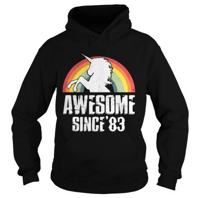 Unicorn awesome since83 retro hoodie