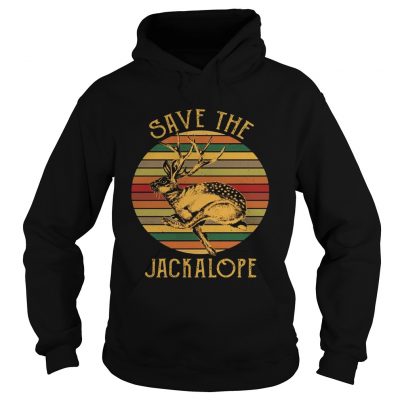 Vintage Save The Jackalope Funny Rabbit With Horn hoodie