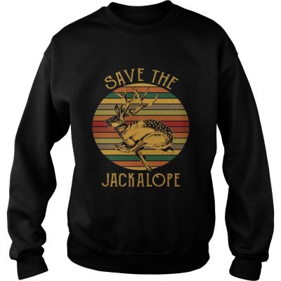 Vintage Save The Jackalope Funny Rabbit With Horn sweatshirt