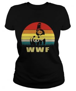 WWF Panda bear Wrestling vintage ladies tee