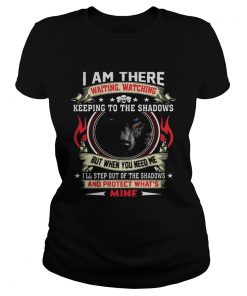 Wolf I am there waiting watching keeping to the shadows ladies tee