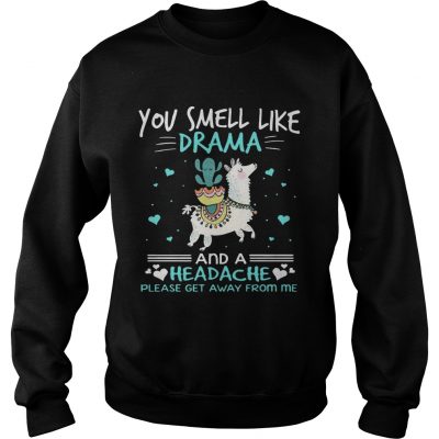 You smell like drama and a headache llama sweatshirt