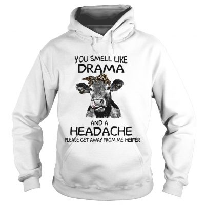 You smell like drama and a headache please get away from me heifer hoodie