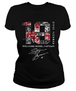 18 steve yzerman welcome home captain ladies tee