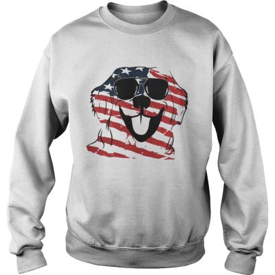 4th Of July Golden Retriever American Flag Sweatshirt