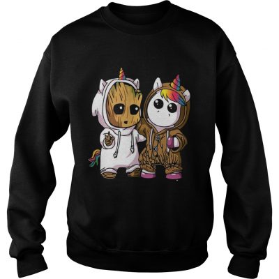 Baby Groot And Unicorn Sweatshirt