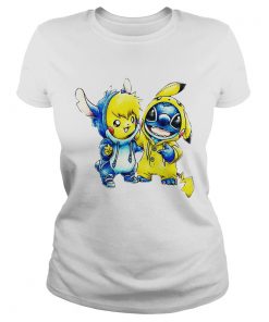 Baby Stitch and Pikachu ladies tee