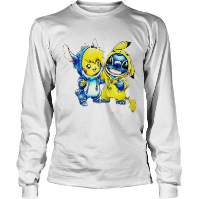 Baby Stitch and Pikachu longsleeve tee