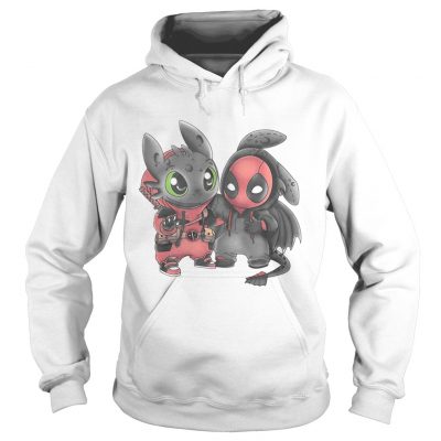 Baby Toothless and Deadpool hoodie